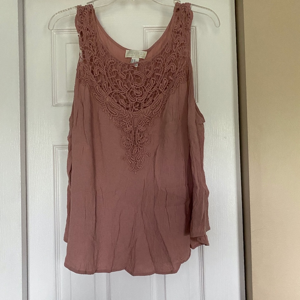 Plus Size Pink Sleeveless Blouse